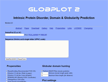 Tablet Screenshot of globplot.embl.de
